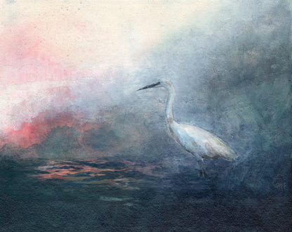 "Morning Heron" Art Print